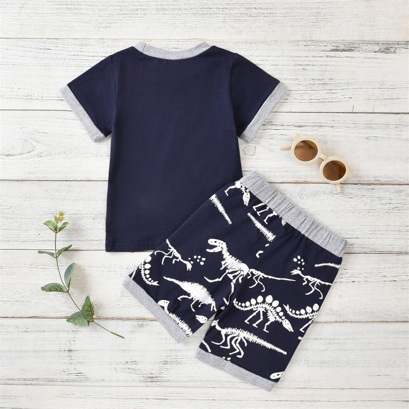 Summer Short-sleeved Dinosaur Children's Clothing