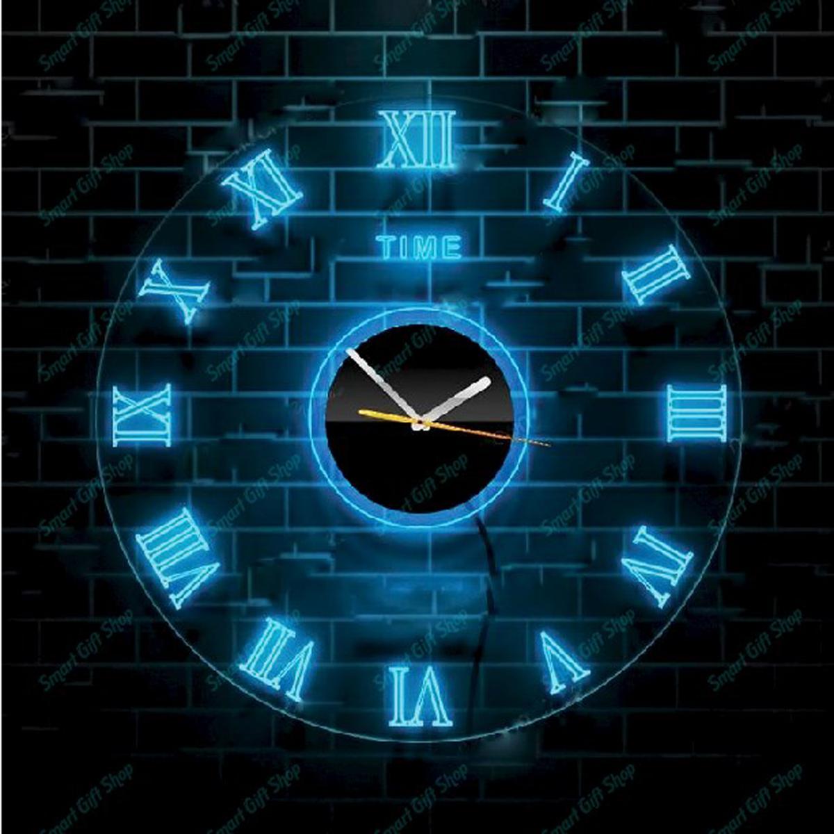 Acrylic Modern Light Wall Clock, Light Wall Clock, Night Wall Clock, Clock