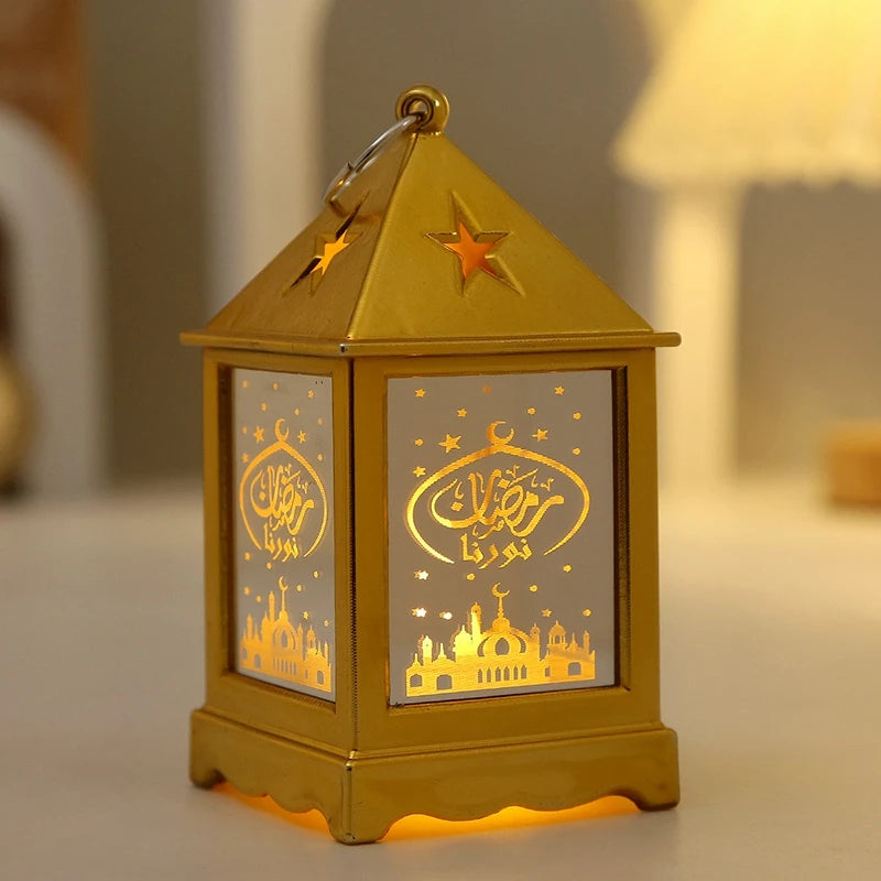 2024 Eid Mubarak Ramadan Mubarak Candle Lamp Creative Night Light