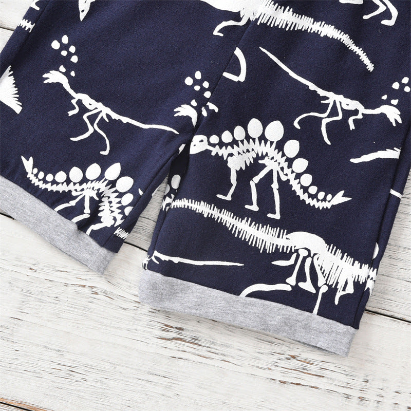 Summer Short-sleeved Dinosaur Children's Clothing